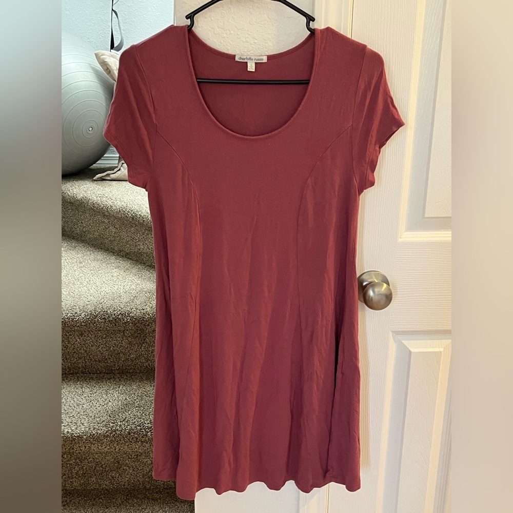 Charlotte Russe Short Sleeve Maroon Tee